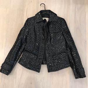 Authentic Burberry Quilted Patent Leather Jacket